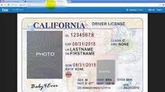 california driver license font type